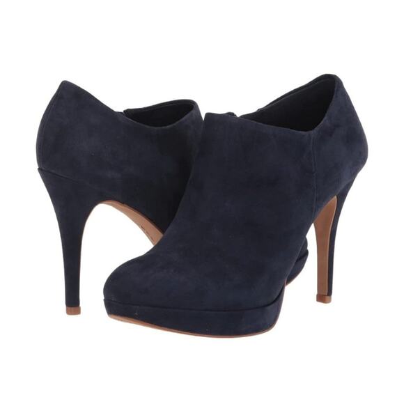 Vince Camuto Elvin Bootie Ankle Boot Blue Suede 7 - Picture 1 of 15